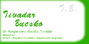 tivadar bucsko business card